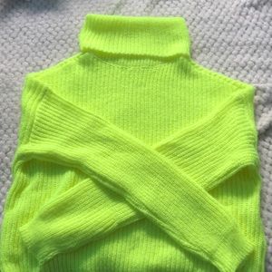 Neon green sweater
